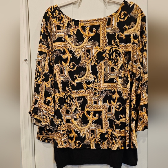 132 - Versace Inspired Baroque Print Blouse - Picture 5 of 8